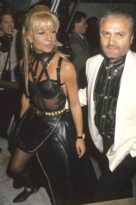 dress versace 90s|early photos of donatella versace.